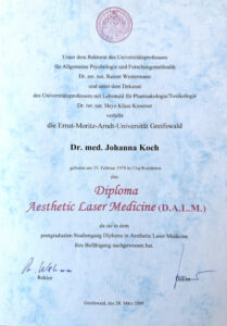 Diplom Aesthetic-Laser-Medicine